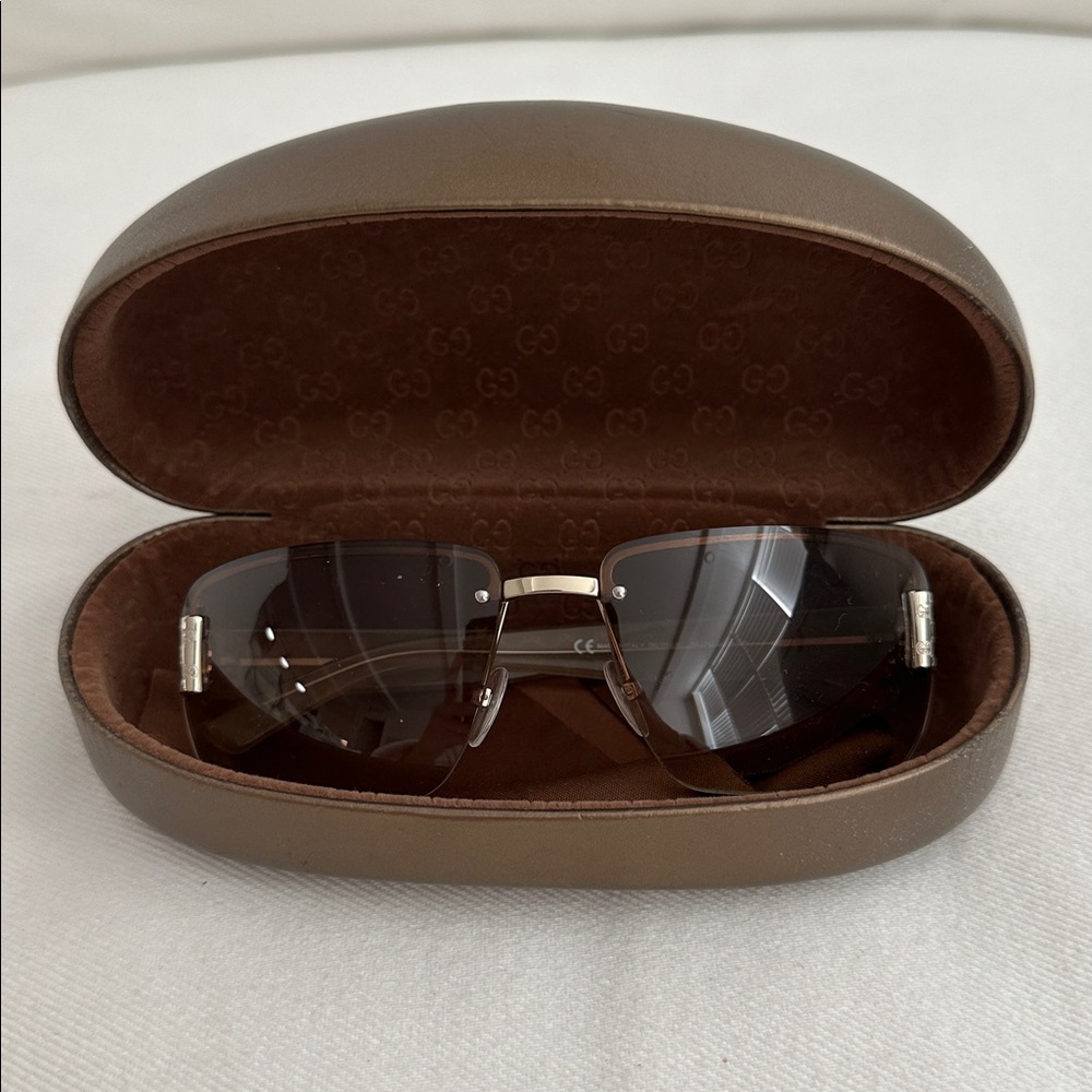 Gucci Vintage Tan Gradient Sunglasses - Picture 9 of 9